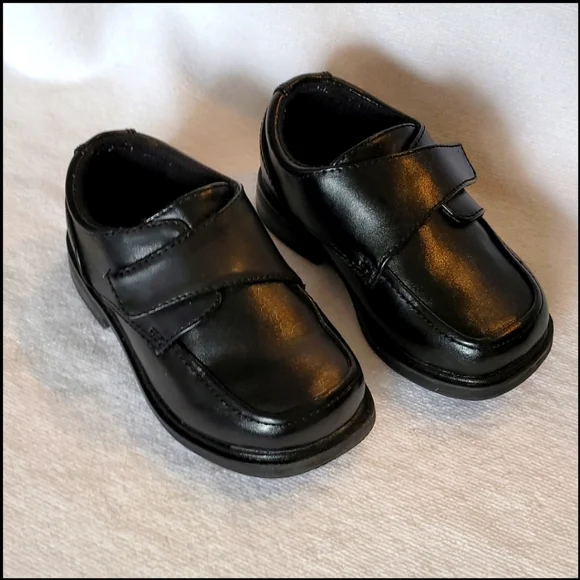 toddler boy black dress shoes Boys Toddler Classic Black Leather Dress Shoes